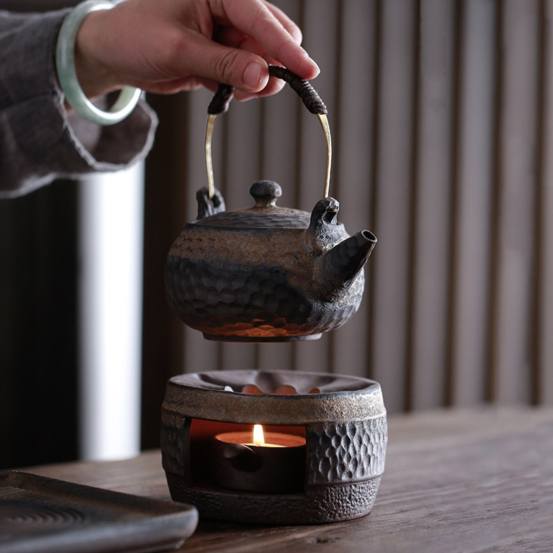 Керамический чайник с подставкой для подогрева
