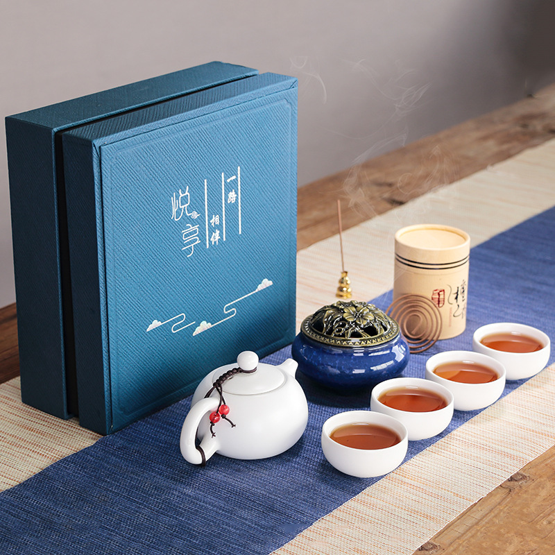 Медитационный комплект: чайный сервиз с благовониями