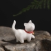 Чайная фигурка белый котик